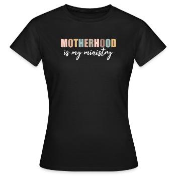 Mutterschaft ist mein Dienst - Frauen T-Shirt - Schwarz - Vorne - AI Model Female 172 dark (172cm)