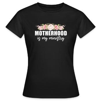 Mutterschaft ist mein Dienst - Frauen T-Shirt - Schwarz - Vorne - AI Model Female 172 dark (172cm)