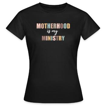 Mutterschaft ist mein Dienst - Frauen T-Shirt - Schwarz - Vorne - AI Model Female 172 dark (172cm)