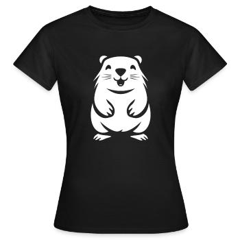Simple Marmotte - T-shirt Femme - noir - Devant - AI Model Female 172 dark (172cm)