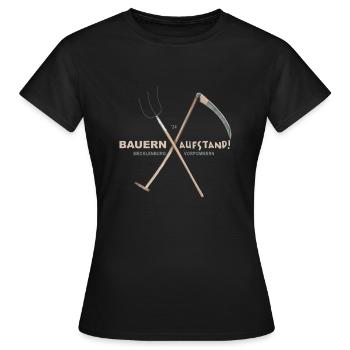 Bauernaufstand 2024 Mecklenburg-Vorpommern - Frauen T-Shirt - Schwarz - Vorne - AI Model Female 172 dark (172cm)