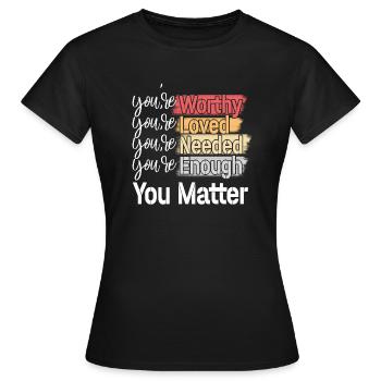 Depression und bipolares Bewusstsein: - Frauen T-Shirt - Schwarz - Vorne - AI Model Female 172 dark (172cm)