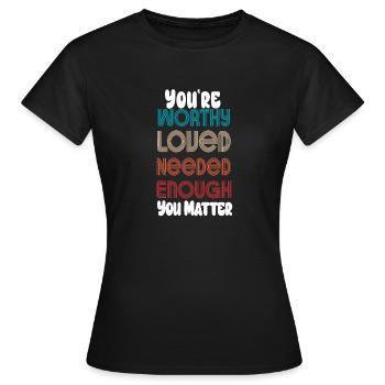 Depression und bipolares Bewusstsein: - Frauen T-Shirt - Schwarz - Vorne - AI Model Female 172 dark (172cm)