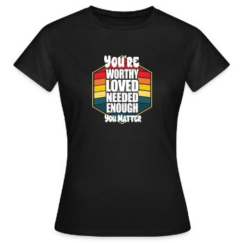Dépression et conscience bipolaire : - T-shirt Femme - noir - Devant - AI Model Female 172 dark (172cm)