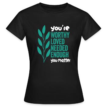 Depression und bipolares Bewusstsein: - Frauen T-Shirt - Schwarz - Vorne - AI Model Female 172 dark (172cm)