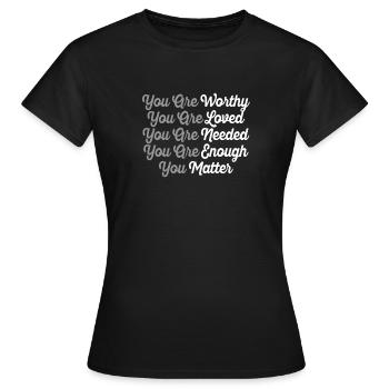 Depression und bipolares Bewusstsein: - Frauen T-Shirt - Schwarz - Vorne - AI Model Female 172 dark (172cm)