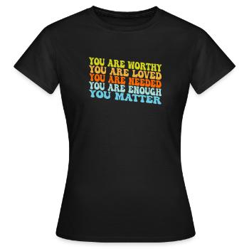 Depression und bipolares Bewusstsein: - Frauen T-Shirt - Schwarz - Vorne - AI Model Female 172 dark (172cm)