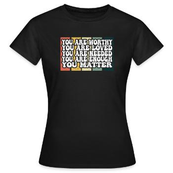 Dépression et conscience bipolaire : - T-shirt Femme - noir - Devant - AI Model Female 172 dark (172cm)