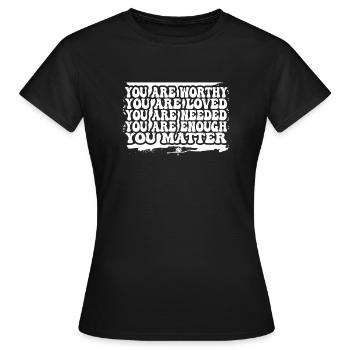Dépression et conscience bipolaire : - T-shirt Femme - noir - Devant - AI Model Female 172 dark (172cm)