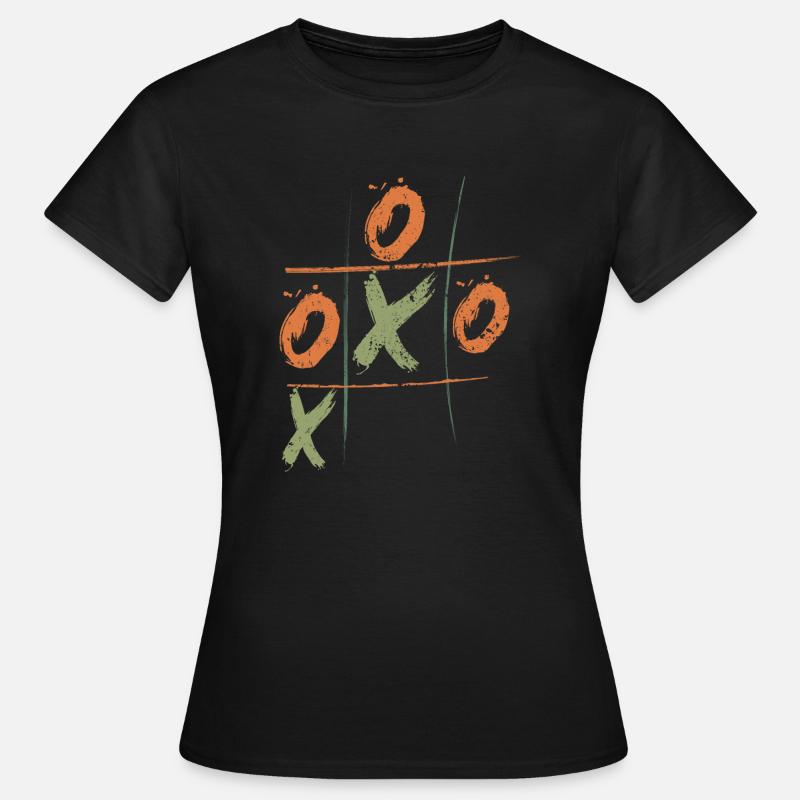 Tic-tac-toe Sketch: Hand Drawn Game - Women's T-Shirt - black