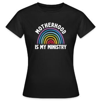 Mutterschaft ist mein Dienst - Frauen T-Shirt - Schwarz - Vorne - AI Model Female 172 dark (172cm)