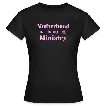 Mutterschaft ist mein Dienst - Frauen T-Shirt - Schwarz - Vorne - AI Model Female 172 dark (172cm)