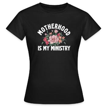 Mutterschaft ist mein Dienst - Frauen T-Shirt - Schwarz - Vorne - AI Model Female 172 dark (172cm)