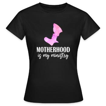 Mutterschaft ist mein Dienst - Frauen T-Shirt - Schwarz - Vorne - AI Model Female 172 dark (172cm)