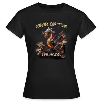 The Year of the dragon - Frauen T-Shirt - Schwarz - Vorne - AI Model Female 172 dark (172cm)
