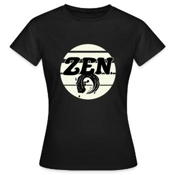 Zen - Frauen T-Shirt - Schwarz - Vorne - AI Model Female 172 dark (172cm)