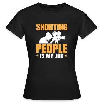 Video Editor Filmemacher Videofilmer - Frauen T-Shirt - Schwarz - Vorne - AI Model Female 172 dark (172cm)