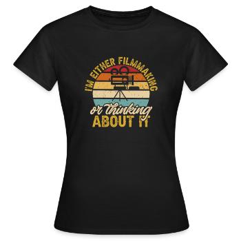 Video Editor Filmemacher Videofilmer - Frauen T-Shirt - Schwarz - Vorne - AI Model Female 172 dark (172cm)