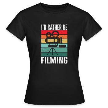 Video Editor Filmemacher Videofilmer - Frauen T-Shirt - Schwarz - Vorne - AI Model Female 172 dark (172cm)