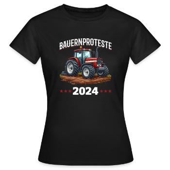 Unité et détermination dans l’agriculture - T-shirt Femme - noir - Devant - AI Model Female 172 dark (172cm)