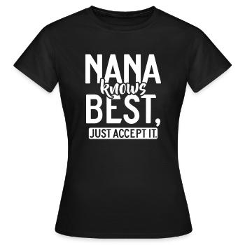 Nana Gifts - Women's T-Shirt - black - Front - AI Model Female 172 dark (172cm)