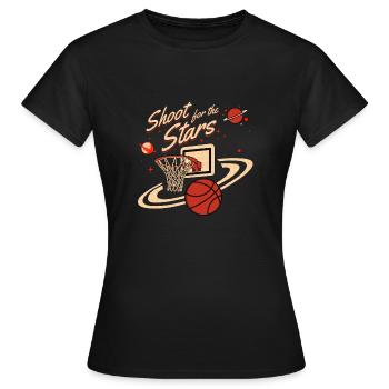 Basketball Shoot for the Stars - Frauen T-Shirt - Schwarz - Vorne - AI Model Female 172 dark (172cm)