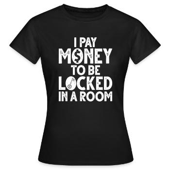Salle d’évasion - T-shirt Femme - noir - Devant - AI Model Female 172 dark (172cm)