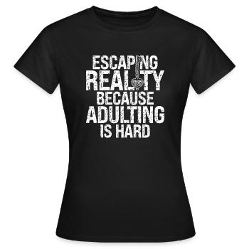 Salle d’évasion - T-shirt Femme - noir - Devant - AI Model Female 172 dark (172cm)