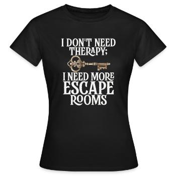 Salle d’évasion - T-shirt Femme - noir - Devant - AI Model Female 172 dark (172cm)