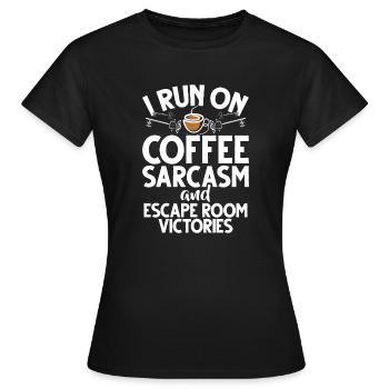 Escape Room - Frauen T-Shirt - Schwarz - Vorne - AI Model Female 172 dark (172cm)