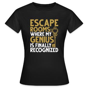 Salle d’évasion - T-shirt Femme - noir - Devant - AI Model Female 172 dark (172cm)