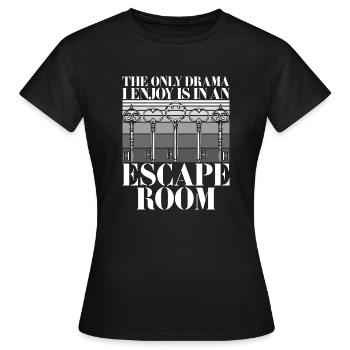 Salle d’évasion - T-shirt Femme - noir - Devant - AI Model Female 172 dark (172cm)
