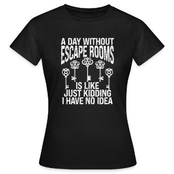 Salle d’évasion - T-shirt Femme - noir - Devant - AI Model Female 172 dark (172cm)