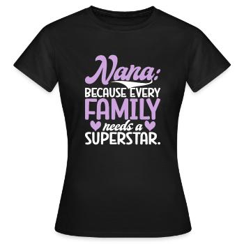 Nana Gifts - Women's T-Shirt - black - Front - AI Model Female 172 dark (172cm)