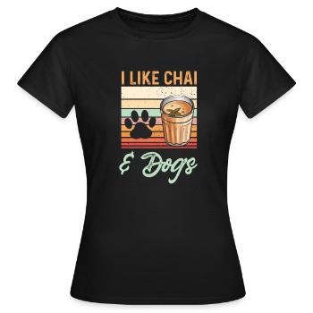 Thé Chai Masala Chai - T-shirt Femme - noir - Devant - AI Model Female 172 dark (172cm)