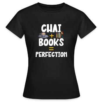 Thé Chai Masala Chai - T-shirt Femme - noir - Devant - AI Model Female 172 dark (172cm)