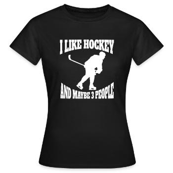 Eishockeyspieler Eishockeyteam Eishockey Hockeyfan - Frauen T-Shirt - Schwarz - Vorne - AI Model Female 172 dark (172cm)