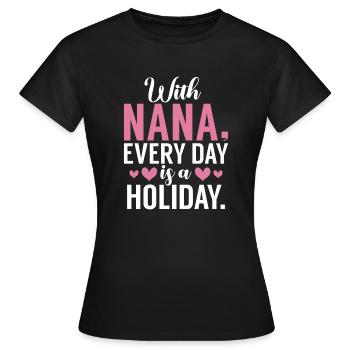 Cadeaux Nana - T-shirt Femme - noir - Devant - AI Model Female 172 dark (172cm)
