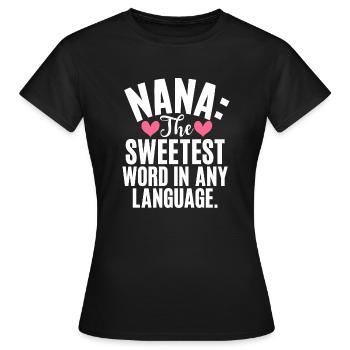 Nana Gifts - Women's T-Shirt - black - Front - AI Model Female 172 dark (172cm)