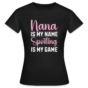 Nana Gifts - Women's T-Shirt - black - Front - AI Model Female 172 dark (172cm)