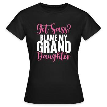 Granddaughter Gifts - Women's T-Shirt - black - Front - AI Model Female 172 dark (172cm)