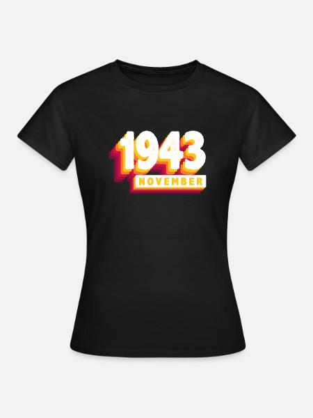 November 1943 80 Jahren Mann Frau Geburtstag - T-shirt dam - svart