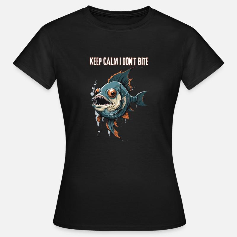 Keep calm I don't bite - Women's T-Shirt - black