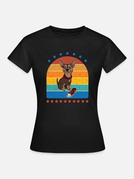 Sneaker Chihuahua Retro Dog - Women's T-Shirt - black