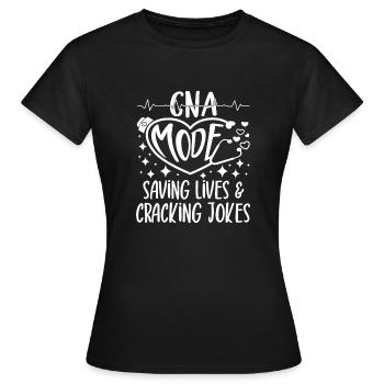 CNA Nursing Quotes Certified Nurse Assistant Gifts - Frauen T-Shirt - Schwarz - Vorne - AI Model Female 172 dark (172cm)
