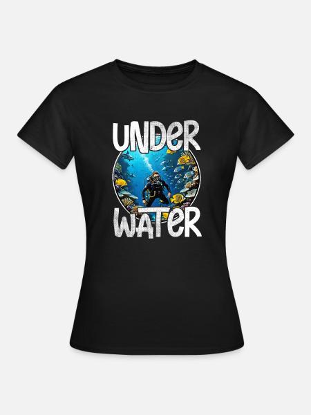 Duiken - Vrouwen T-shirt - zwart