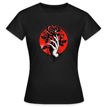 Étreinte pourpre - T-shirt Femme - noir - Devant - AI Model Female 172 dark (172cm)