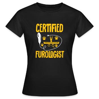 Salon de coiffure pour chiens - T-shirt Femme - noir - Devant - AI Model Female 172 dark (172cm)