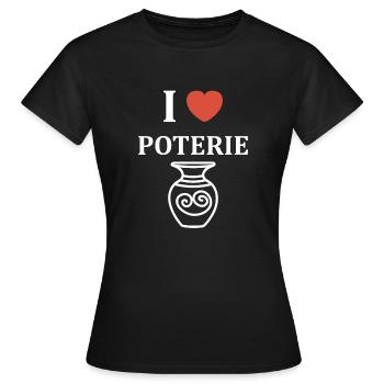 Humour pots de Poterie - T-shirt Femme - noir - Devant - AI Model Female 172 dark (172cm)