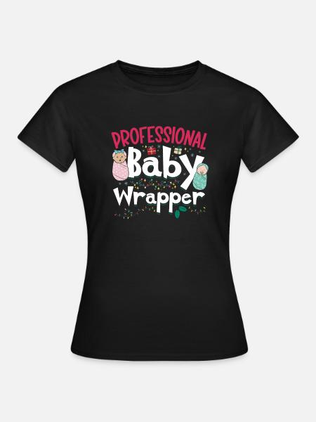 Krankenschwester Baby Entbindungsschwester - Frauen T-Shirt - Schwarz
